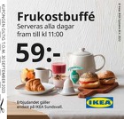 Populära rabattkuponger Frukostbuffé 59 kr